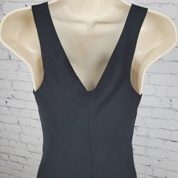 Celavie Collection Black Chiffon Rhinestone Maxi Dress USA Made Size Small S - Picture 9 of 14